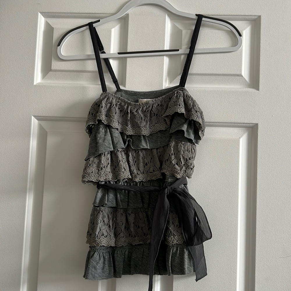 Abercrombie and Fitch Ruffle Tank Top with bow